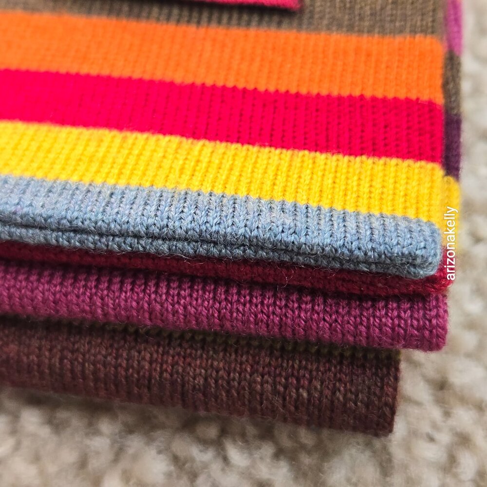 NWOT Mia Zia Merino Knit Stripe Scarf Belguim - Picture 10 of 11